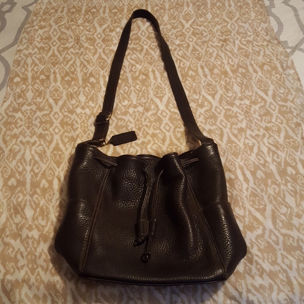 Vintage Coach Drawstring Bucket Handbag